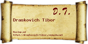 Draskovich Tibor névjegykártya