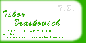 tibor draskovich business card